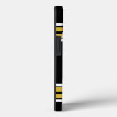 Black Gold White Team Jersey Name Case-Mate iPhone Hülle (Rückseite / Rechts)