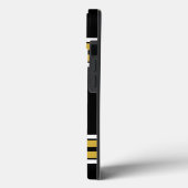 Black Gold White Team Jersey Name Case-Mate iPhone Hülle (Rückseite / Links)