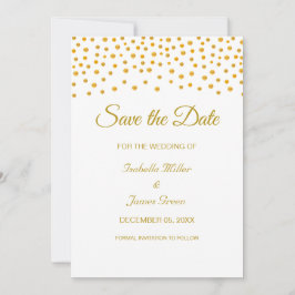 Black Gold White Wedding Save the Date Einladung
