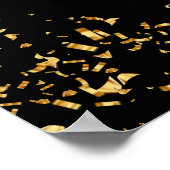 Black Gold Willkommensfloral 50. Hochzeitstag Poster (Ecke)