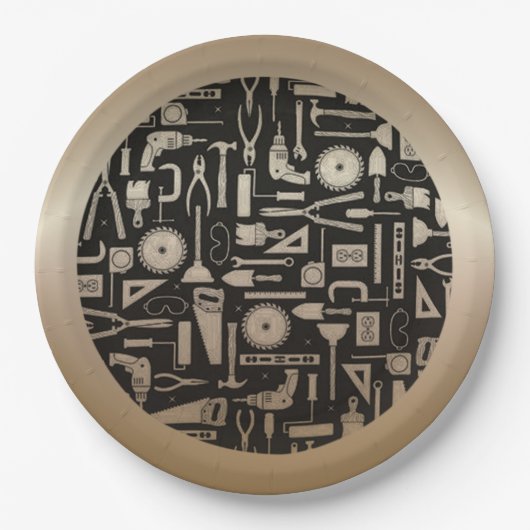 Black & Gold Workshop Tools Paper-Teller Pappteller (Vorderseite)