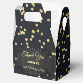 Black Gold Yellow Glitzer Confetti Chic Fevor Box Geschenkschachtel (Geöffnet)