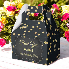 Black Gold Yellow Glitzer Confetti Chic Fevor Box Geschenkschachtel
