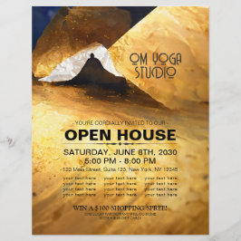 Black Gold Yoga Meditation Instructor Reiki Master Flyer