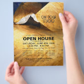 Black Gold Yoga Meditation Instructor Reiki Master Flyer (Hand)