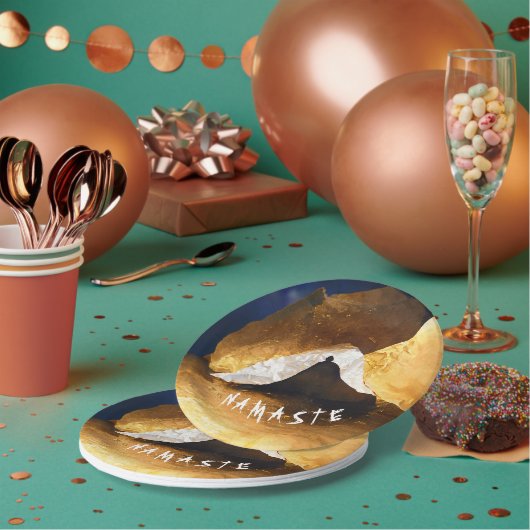 Black Gold Yoga Meditation Instructor Reiki Master Pappteller (Multi)