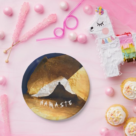 Black Gold Yoga Meditation Instructor Reiki Master Pappteller (Party)