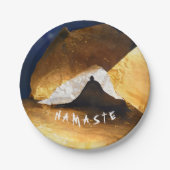 Black Gold Yoga Meditation Instructor Reiki Master Pappteller (Vorderseite)