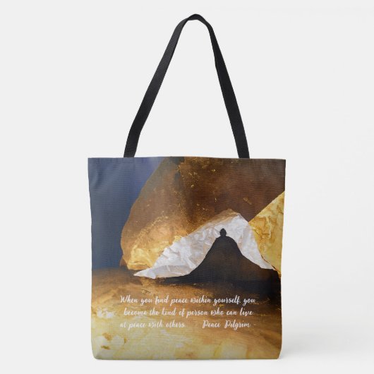 Black Gold Yoga Meditation Instructor Reiki Master Tasche (Vorderseite)