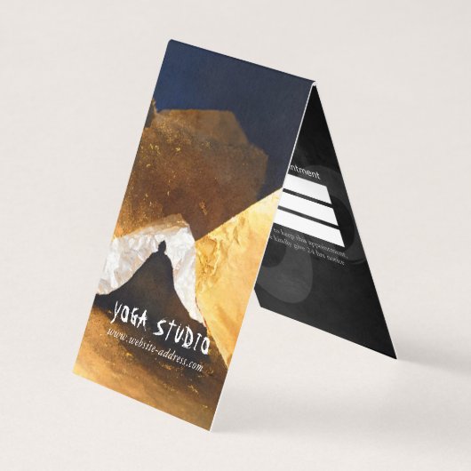 Black Gold Yoga Meditation Instructor Reiki Master Visitenkarten (Vorderseite)