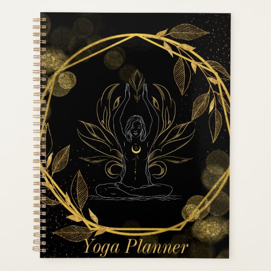 Black&Gold Yoga Planer (Vorderseite)