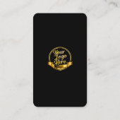 Black Gold YouTube Subscribe QR Code Visitenkarte (Rückseite)