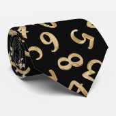 Black Gold Zahlen Luxury Design Chic Accountant Krawatte (Gerollt)