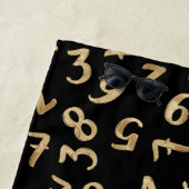 Black Gold Zahlen Luxury Design Chic Accountant Strandtuch (Beispiel)