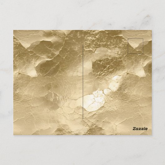 Black Gold Zebra Postkarte (Rückseite)