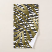 Black & Gold Zebra Print Safari Chic Glamour Badhandtuch Set (Handtuch)