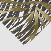 Black & Gold Zebra Print Safari Chic Glamour Seidenpapier (Ausschnitt)
