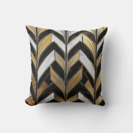 Black Gold Zickzack Deko Pillow Kissen