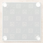 Black & Gold Zodiac Cancer Astrologie Star-Zeichen Glasuntersetzer (Rückseite)