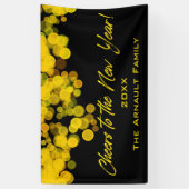 Black Golden Bokeh Lights zum Neujahr Banner (Vertikal)