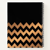 Black Golden Chevrons Notizblock (Rückseite)