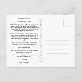 Black Golden Chic Lace Romantic Couple Wedding Ankündigungspostkarte (Rückseite)