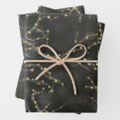 Black Golden Lights Bokeh Weihnachtsurlaub Geschenkpapier Set (Beispiel)