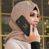 Black Golden Luxe Gradientenschrift Monogram Funny Case-Mate iPhone Hülle