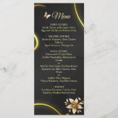 Black Golden Schmetterling Menü Menükarte (Vorderseite)