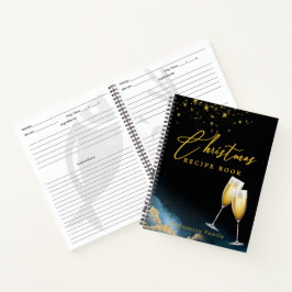 Black Golden | Sparkling Christmas Recipe Book Notizblock
