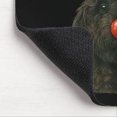 Black Goldendoodle Christmas Lights Santa Hat Blac Mousepad (Ecke)