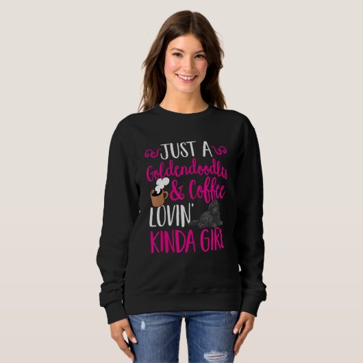 Black Goldendoodle Coffee Dood Doodle Mom Sweatshirt (Vorne ganz)
