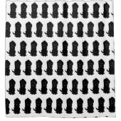 Black Goldendoodle Design Any Colour Background Duschvorhang (Vorderseite)