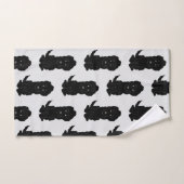 Black Goldendoodle Dog Design Badhandtuch Set (Handtuch)