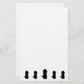 Black Goldendoodle Dog Design Briefpapier (Vorne/Hinten)