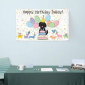Black Goldendoodle Hund Geburtstagsparty Banner (Messeveranstaltung)
