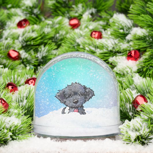 Black Goldendoodle Puppy  Schneekugeln (Weihnachten)