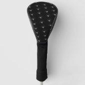 Black Golf Head Cover mit Monogram Pattern Headcover (Vorderseite)