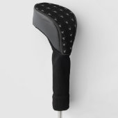 Black Golf Head Cover mit Monogram Pattern Headcover (angewinkelt)