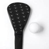 Black Golf Head Cover mit Monogram Pattern Headcover