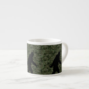 Black Gone Squatchin Woodland Digital Camouflage Espressotasse