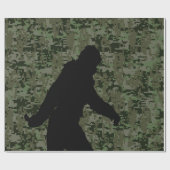 Black Gone Squatchin Woodland Digital Camouflage Geschenkpapier (Flach)