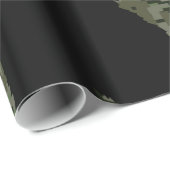 Black Gone Squatchin Woodland Digital Camouflage Geschenkpapier (Rolleneckpunkt)