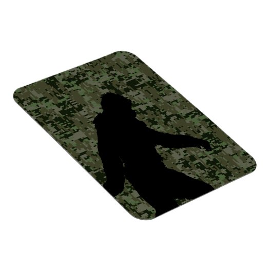Black Gone Squatchin Woodland Digital Camouflage Magnet (Rechte Seite)