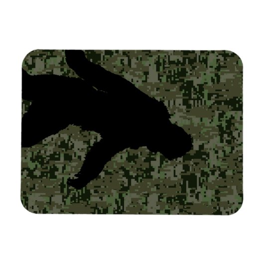 Black Gone Squatchin Woodland Digital Camouflage Magnet (Horizontal)
