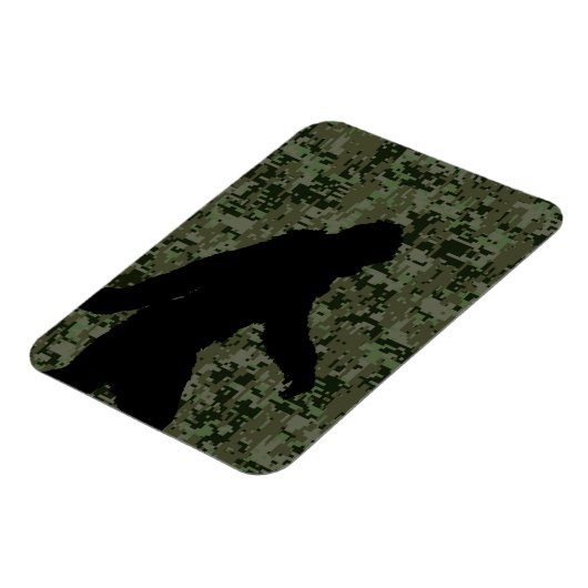 Black Gone Squatchin Woodland Digital Camouflage Magnet (Linke Seite)