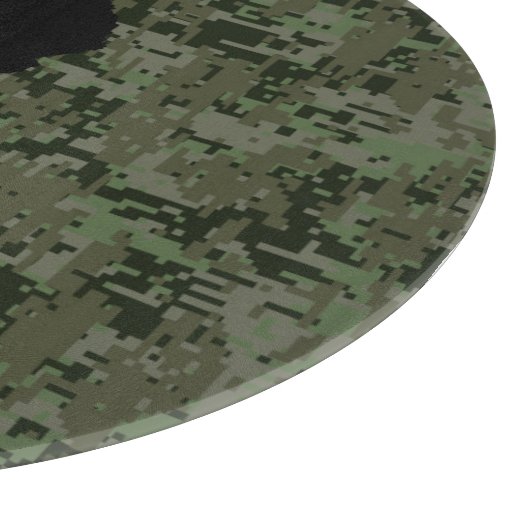 Black Gone Squatchin Woodland Digital Camouflage Schneidebrett (Ecke)