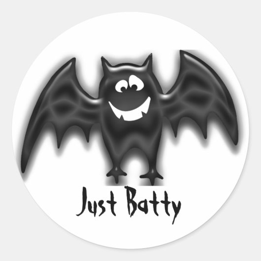 Black Goofy Bat, einfach Batty Aufkleber (Vorderseite)