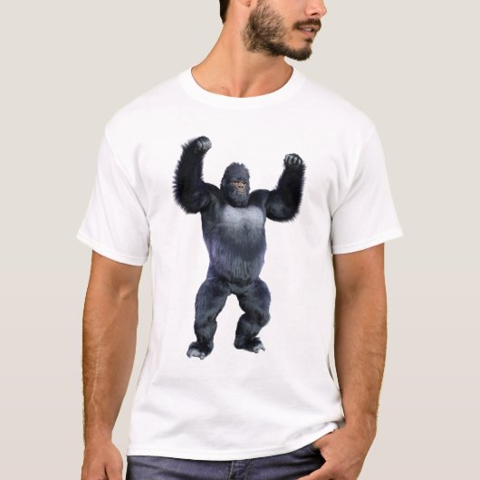 Black Gorilla Ape T-Shirt (Vorderseite)