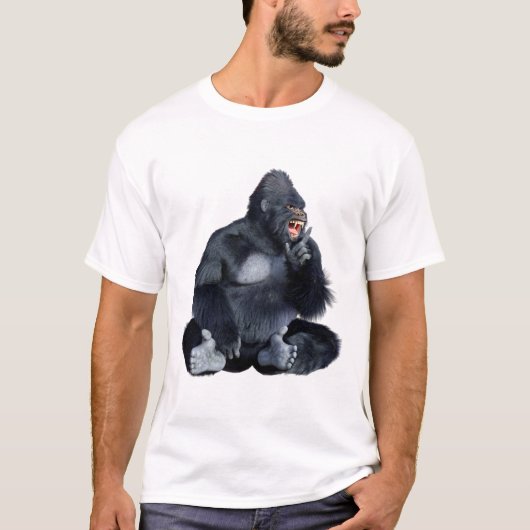 Black Gorilla Ape T-Shirt (Vorderseite)
